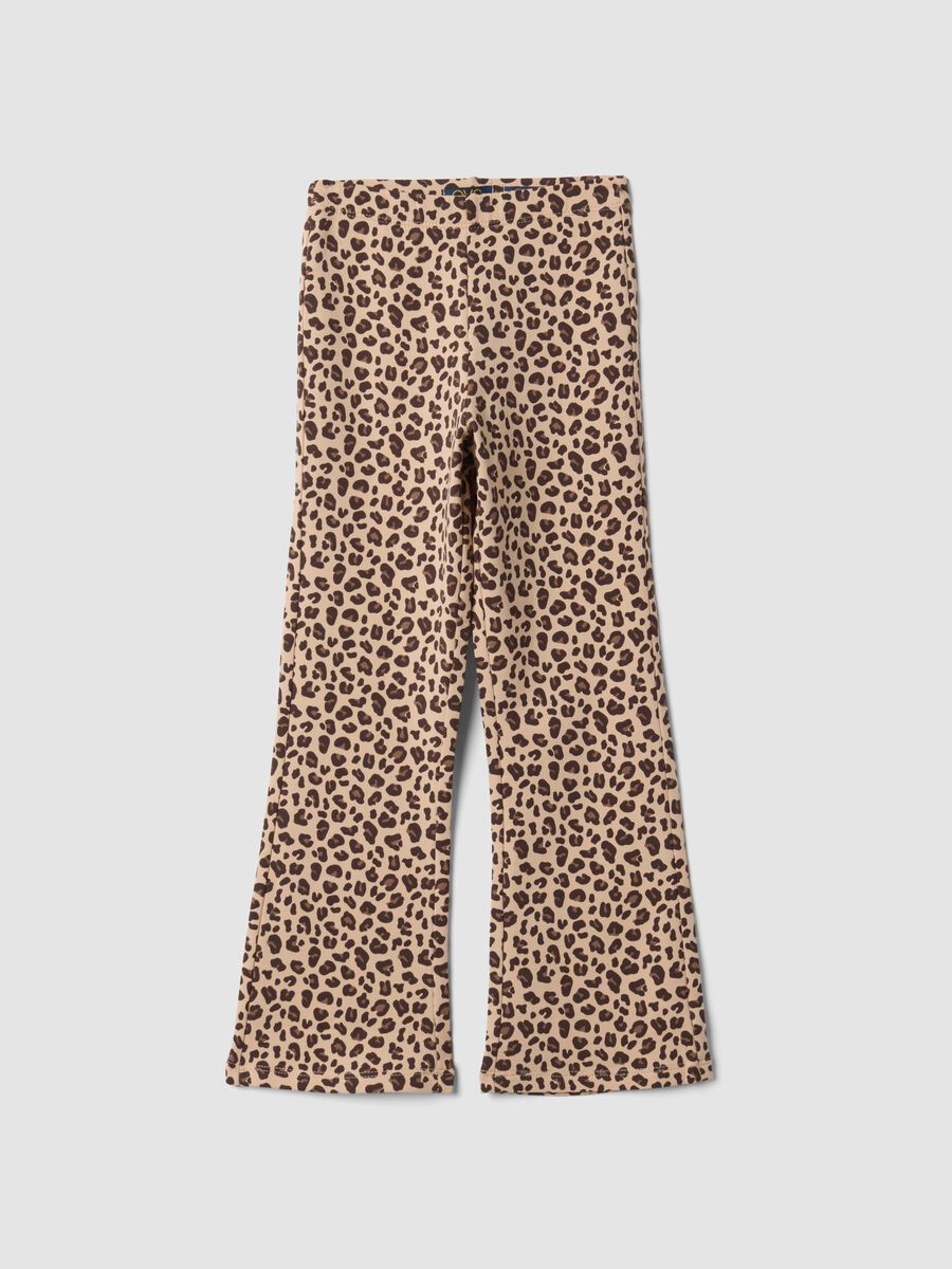 Beige stretchy organic cotton leggings_0