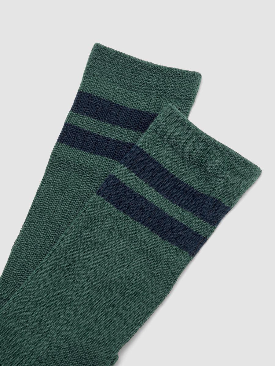 2-pack of green and blue organic stretch cotton knee-high socks_2