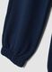 Navy blue pure cotton fleece joggers, regular fit_2
