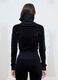 Black Velour Jacket with Rhinestone Logo_3