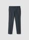 Pantaloni chino blu e grigi in viscosa elasticizzata_0