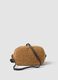 Borsa a tracolla beige effetto teddy con charm removibile_1