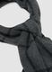 Dark Grey Checked Scarf with Fringes_1