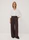 White regular-fit blouse with wide sleeves and mandarin collar_1