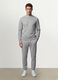 Grey crew-neck sweatshirt in cotton blend, regular fit_1