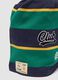 Multicolour striped stretch cotton hat with &lsquo;Club&rsquo; slogan_3