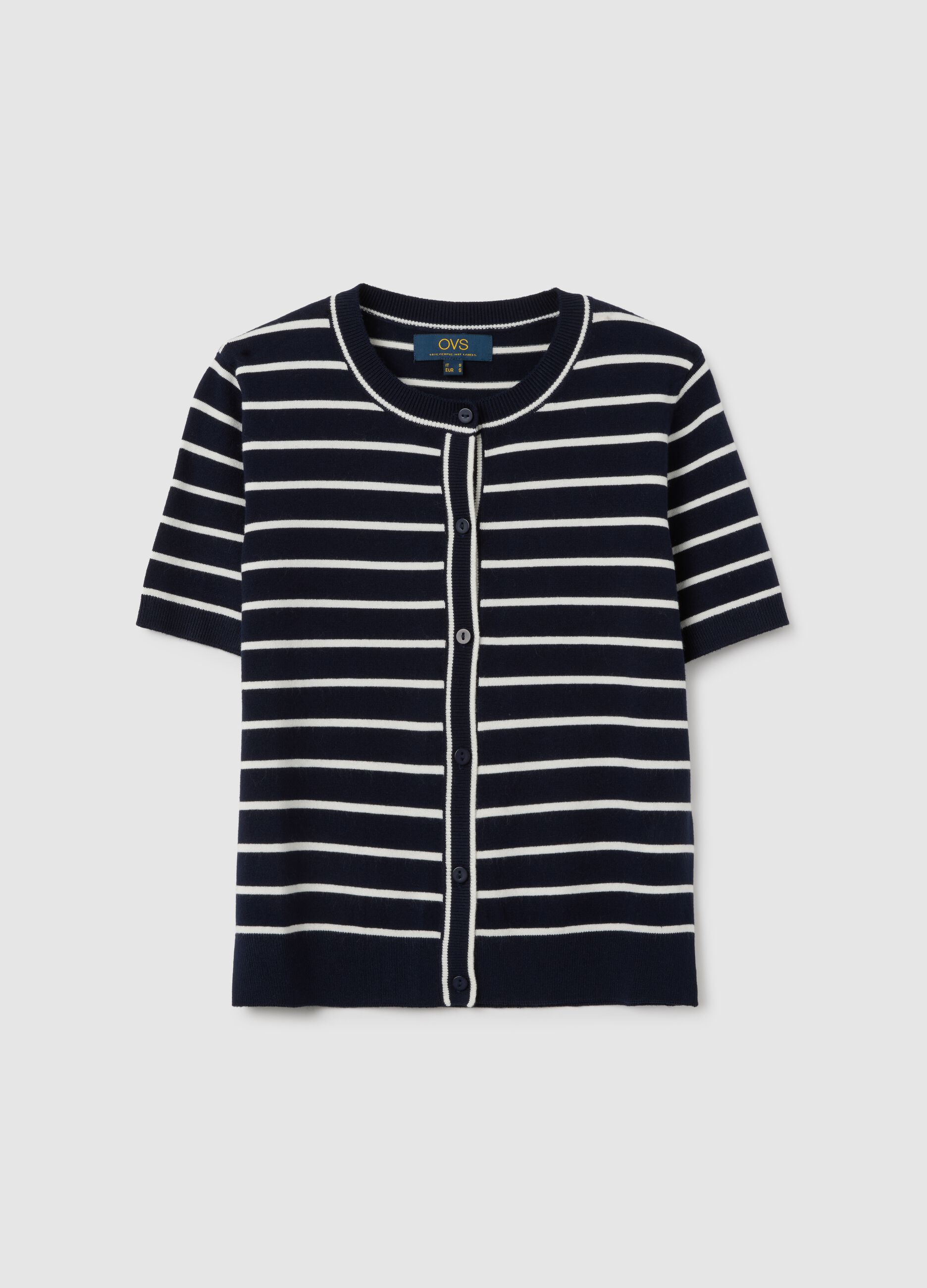 Women's multicolor regular fit cardigan in stretch blend fabric