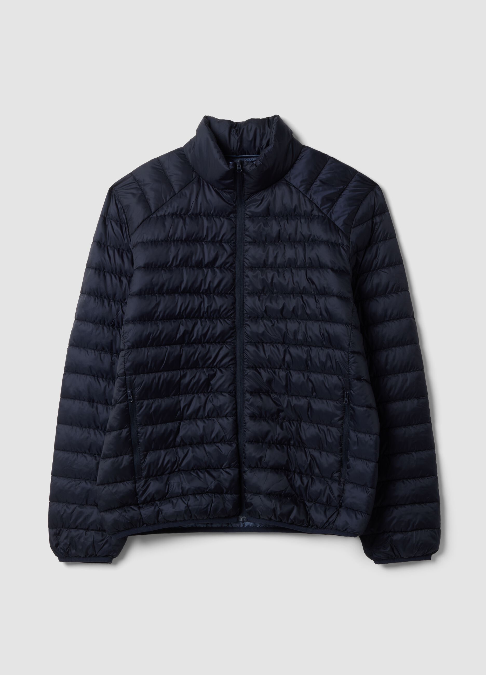 Giubbino Ultralight blu imbottito regular fit con zip