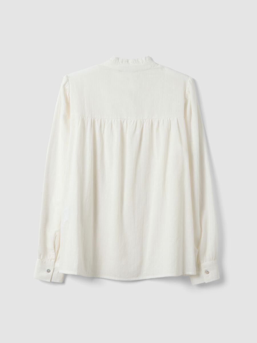 White pure cotton shirt with embroidery_2