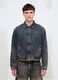 Vintage Dark Blue Padded Denim Jacket_3