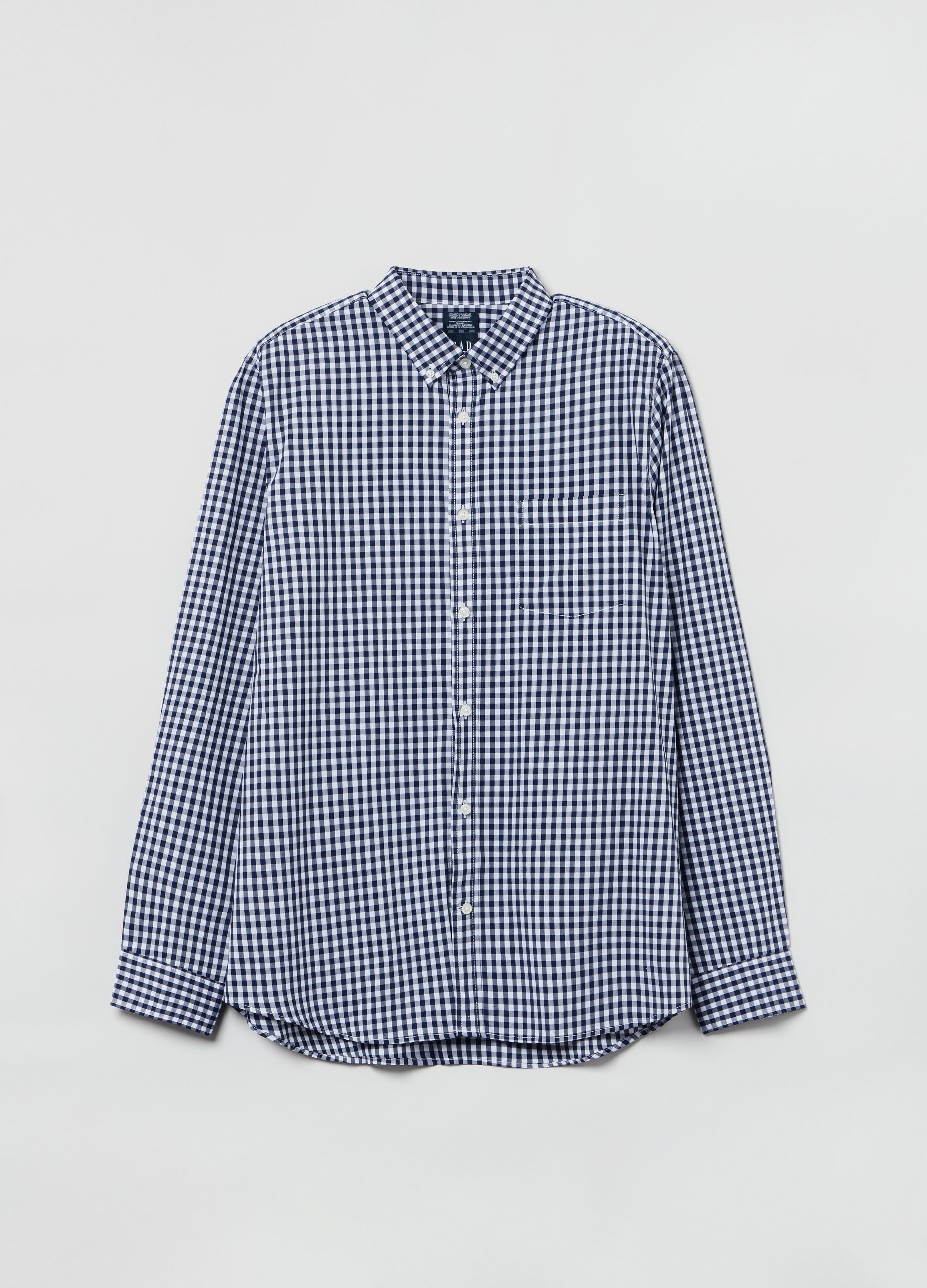 Shirt in Coolmax&reg; fabric with gingham pattern