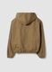 Giacca beige con cappuccio in puro cotone over fit_5