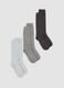 Three-pack of grey socks in organic stretch cotton_0
