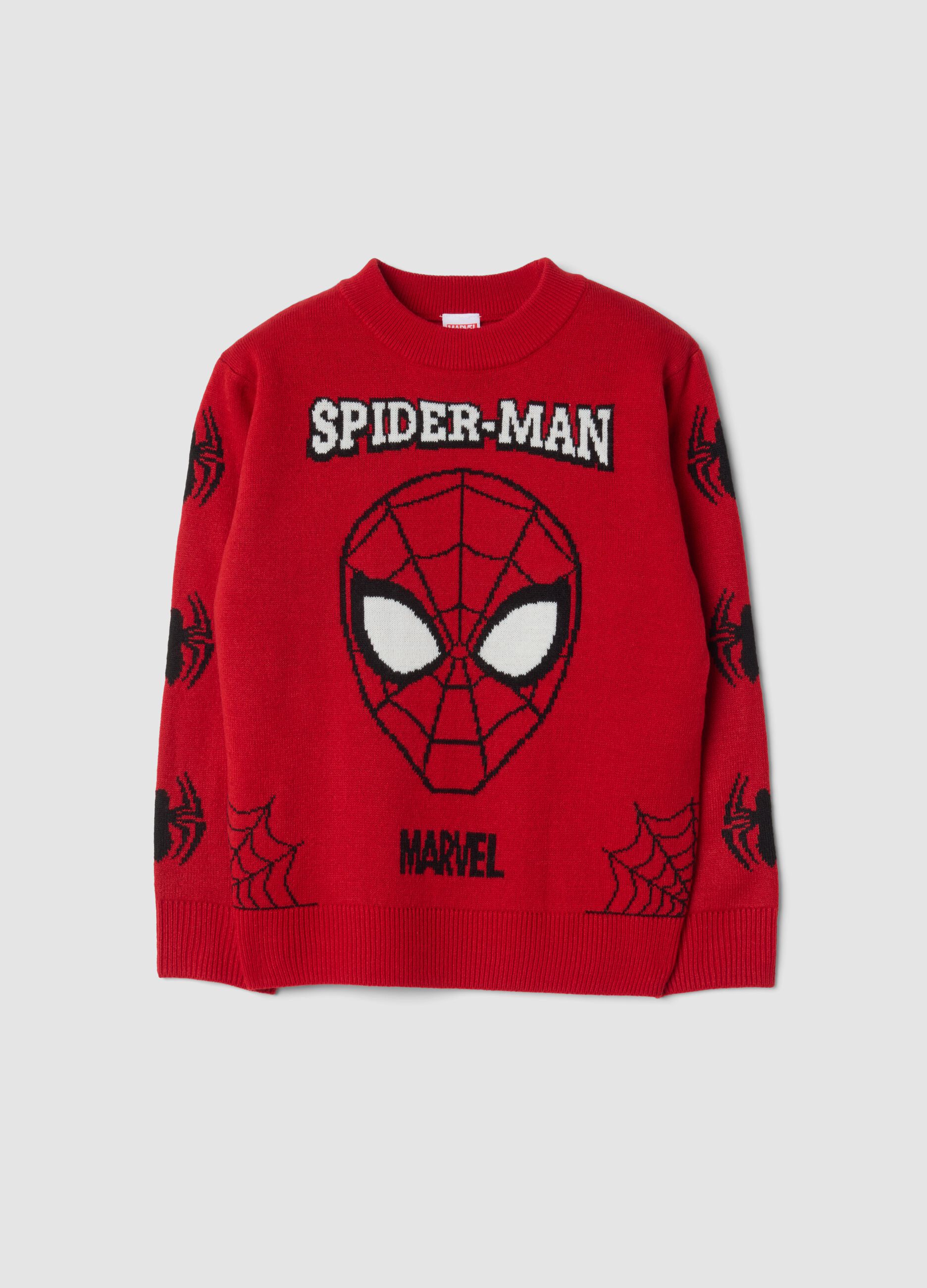Maglione rosso con stampa Marvel Spider-Man