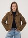Brown regular-fit shacket with patch pockets_0