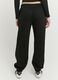 Regular fit black cotton blend jogger trousers_2