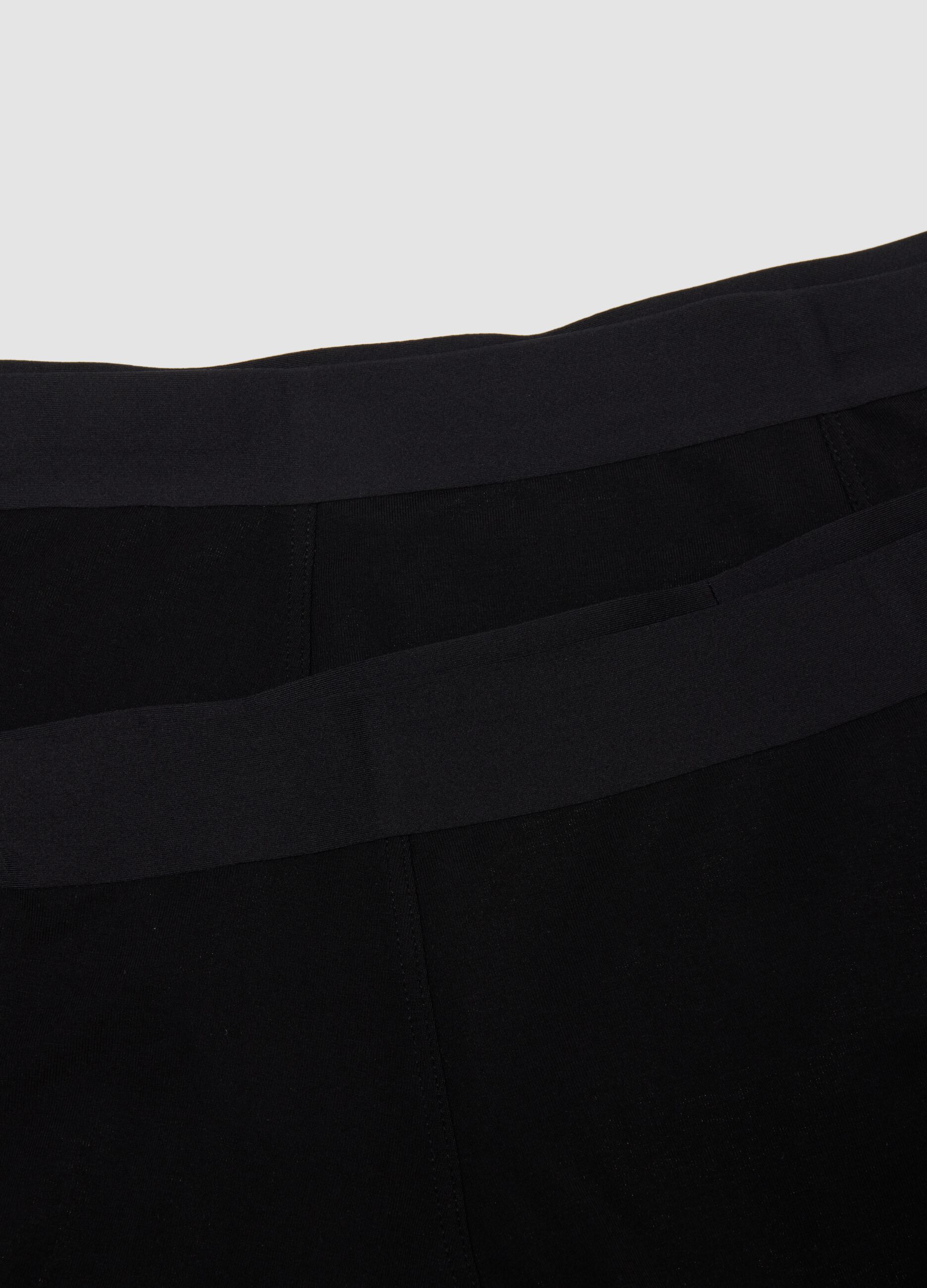 2-pack of black stretch modal boxer shorts