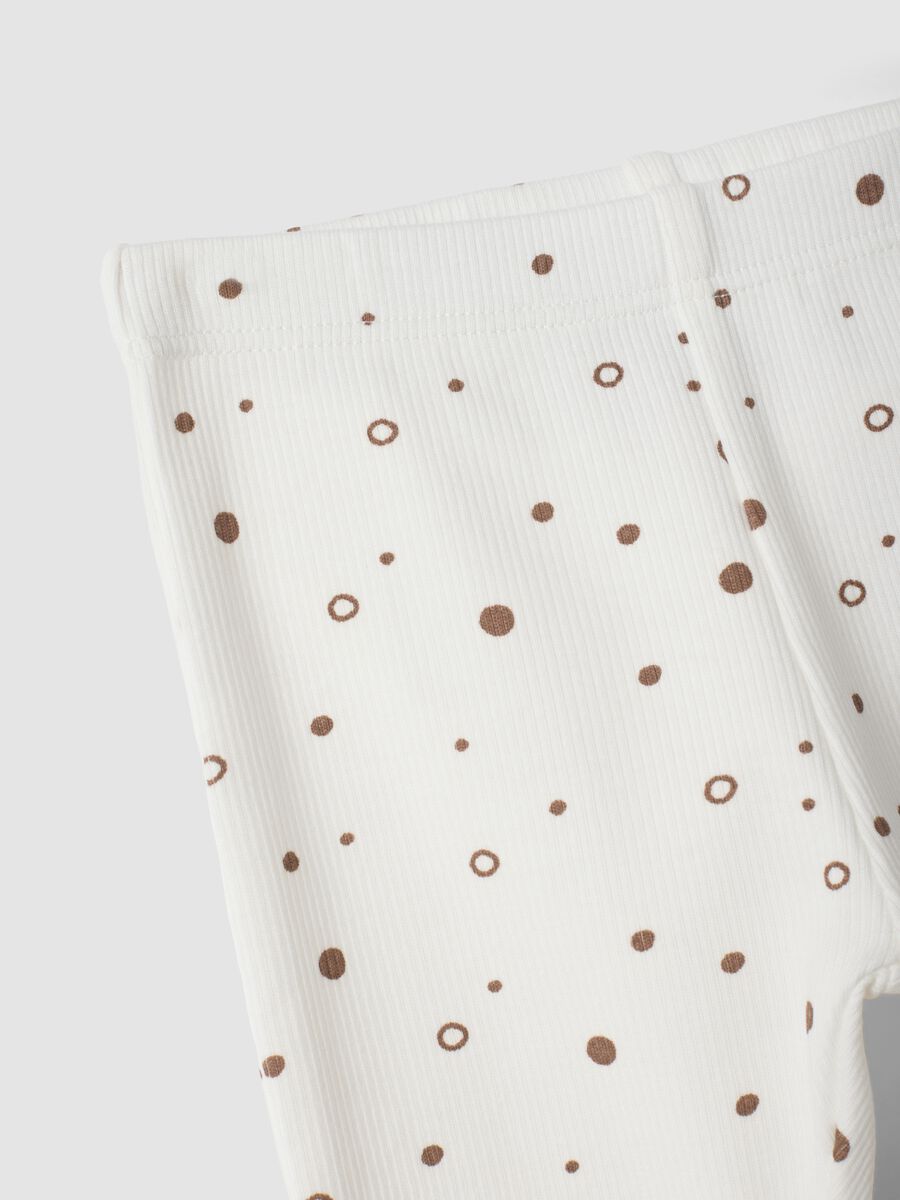 Beige organic cotton sweatshirt and leggings set_2