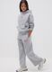 Grey cotton-blend hoodie for girls, regular fit_0