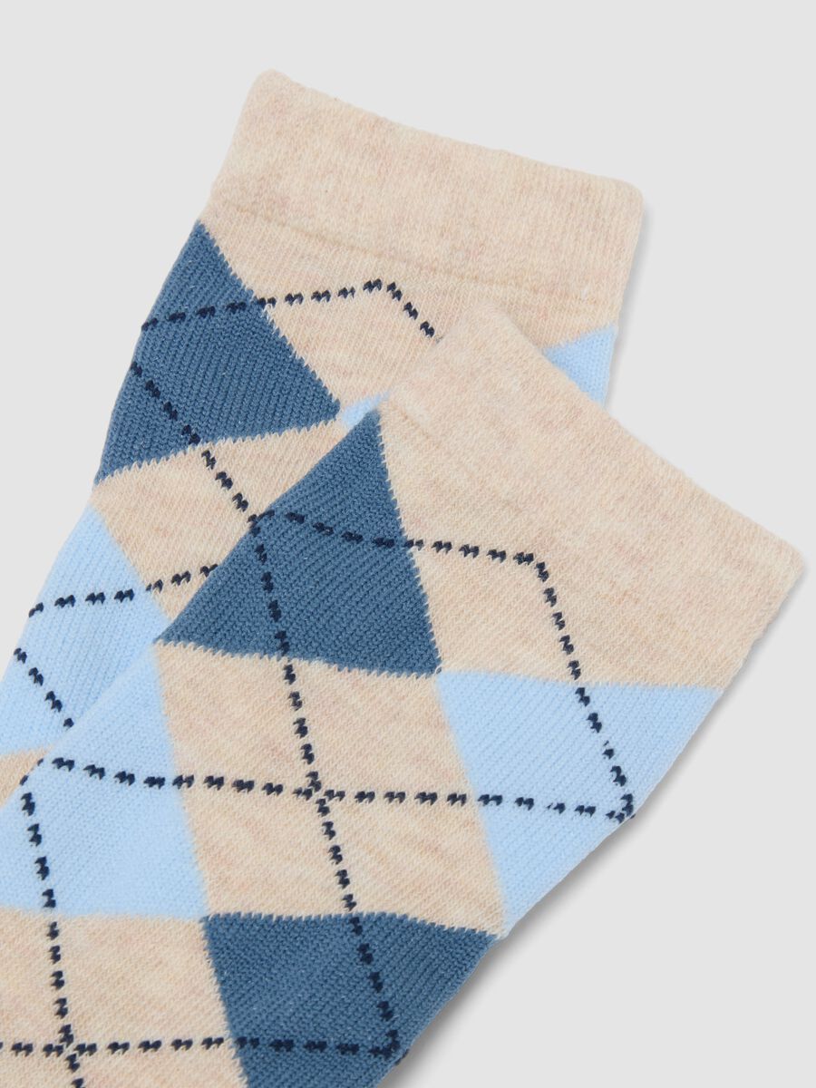 Tripack di calze lunghe beige in cotone organico elasticizzato_1