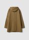 Brown rain jacket with hood, zip and snap buttons, regular fit_6