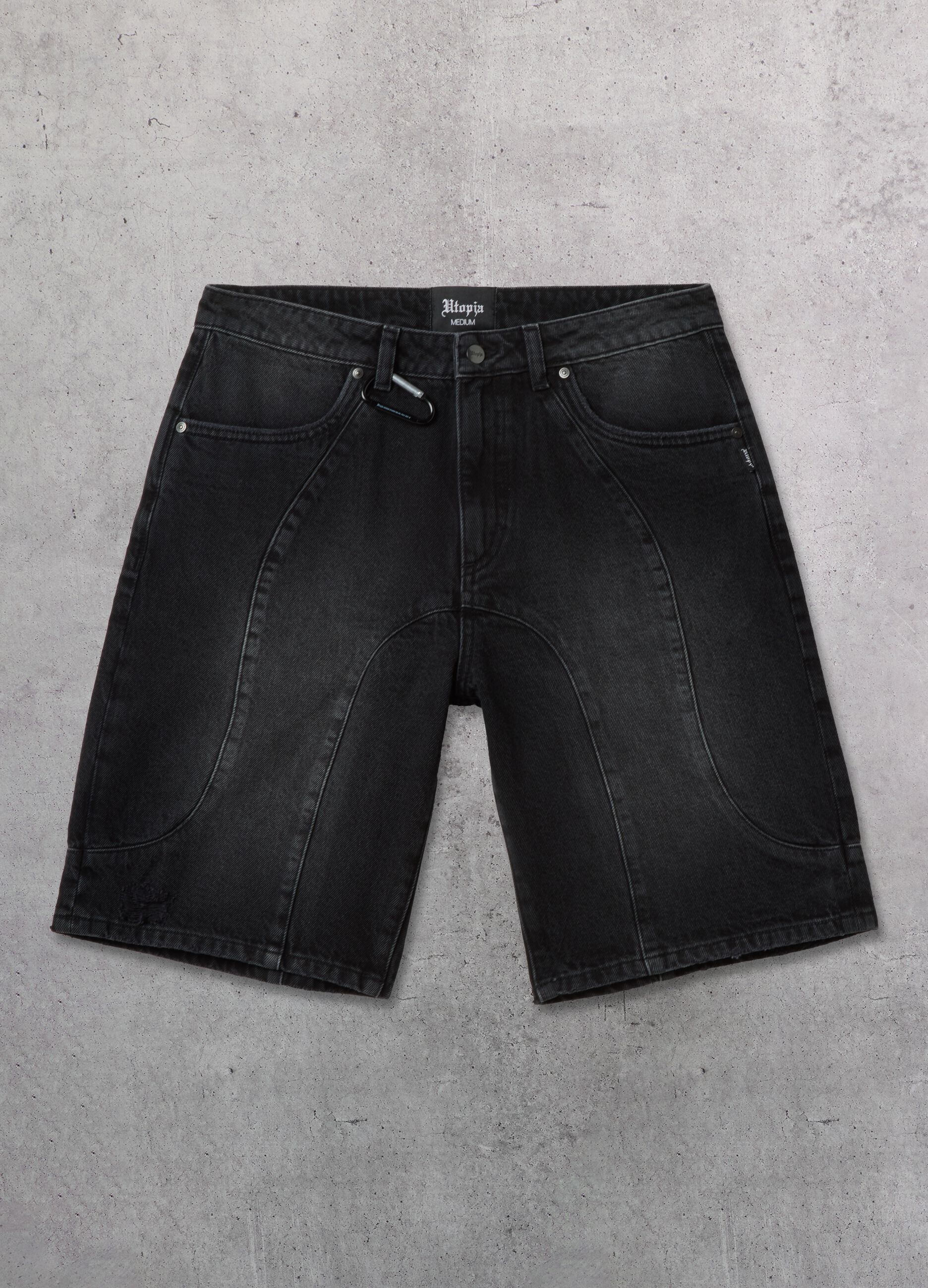 Black Denim Shorts