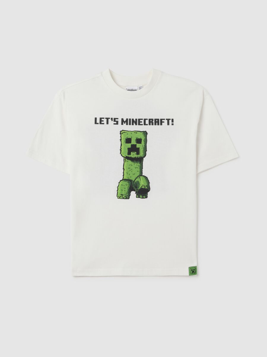 Boy's T-shirt in white pure cotton with print_3