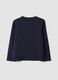 Blue organic cotton T-shirt with front print_1