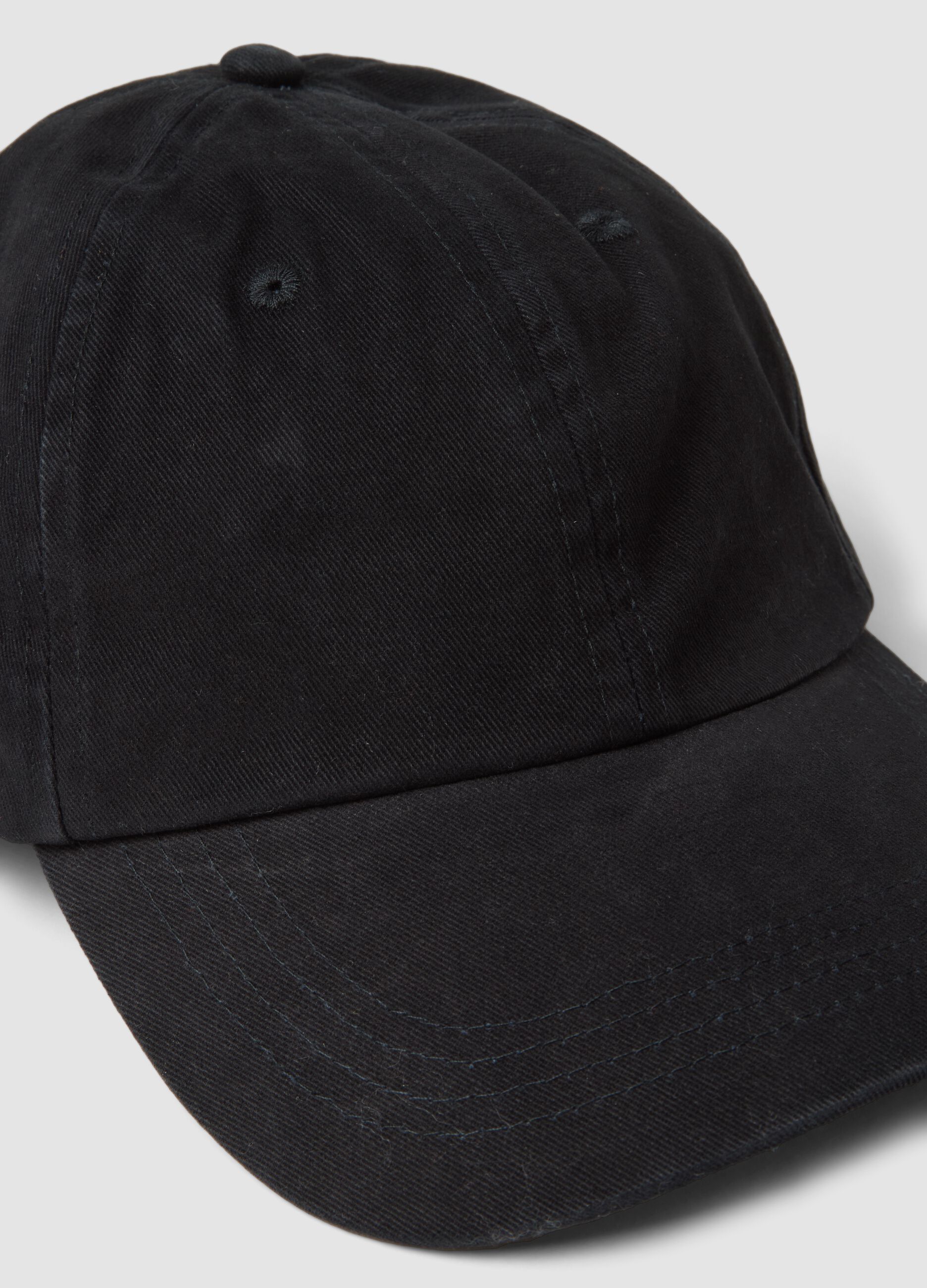 Black pure cotton baseball cap