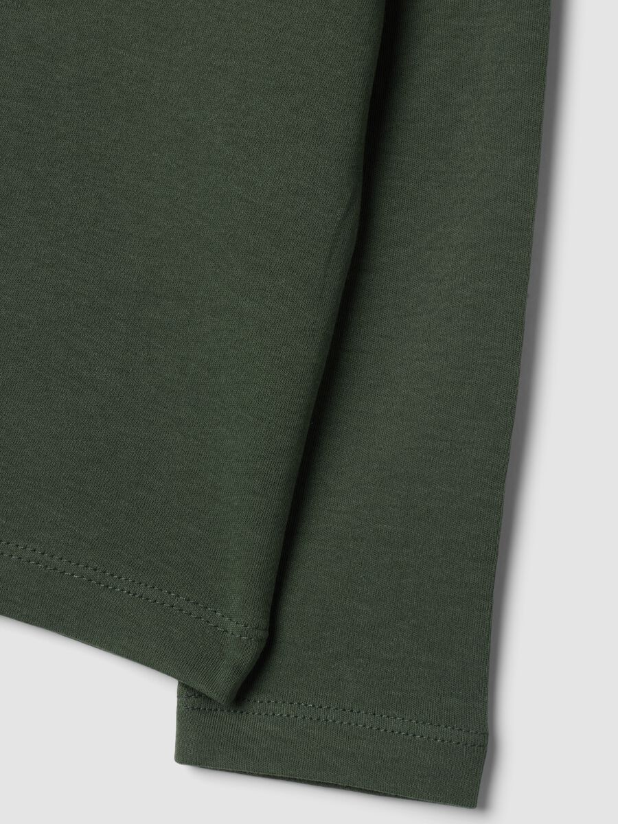 Forest green organic cotton roll-neck jumper_3