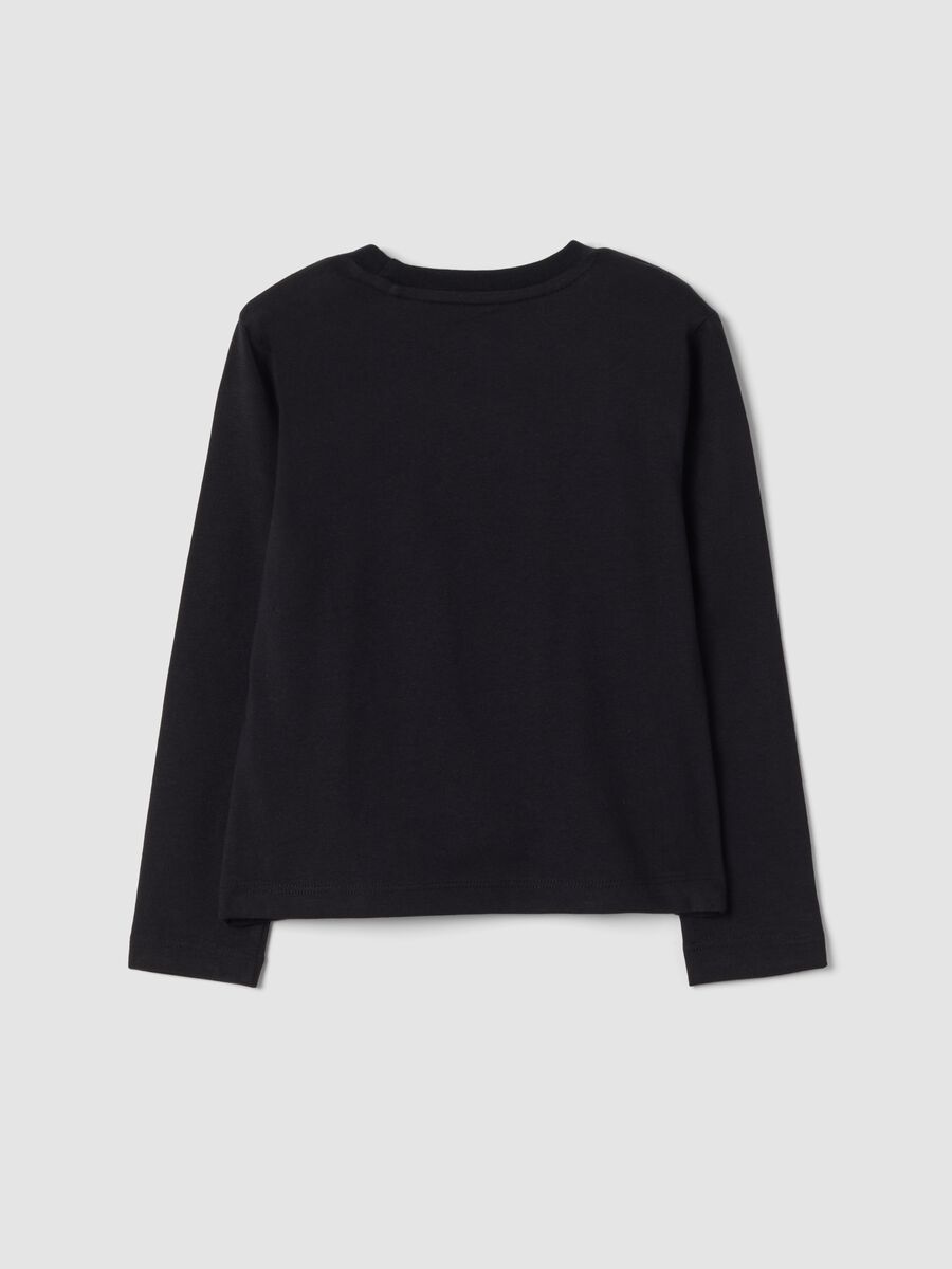 Black pure organic cotton crew-neck T-shirt_1