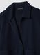 Navy blue viscose-blend jacket with crew neck, regular fit_5