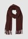 Sciarpa marrone scuro con frange_0