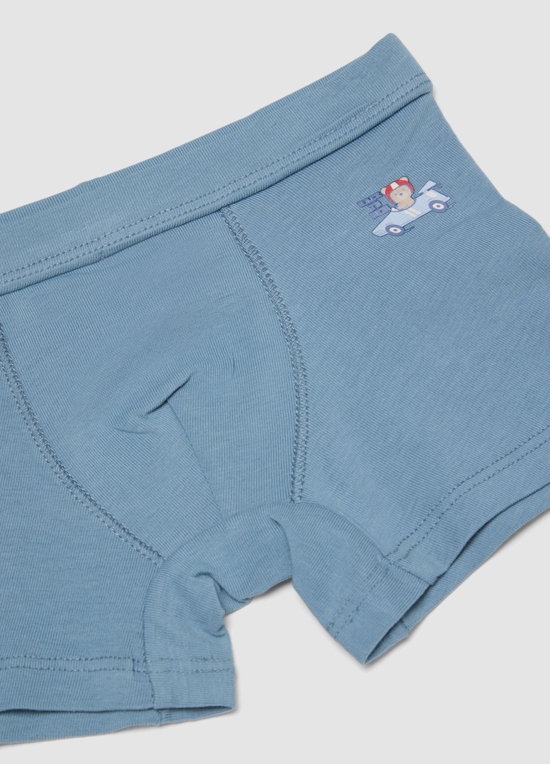 3-pack of multicolour organic stretch cotton boxer briefs for baby boys and toddlers