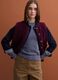 Burgundy red crew-neck sherpa gilet, regular fit_0