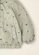 Green padded jacket with hood and panda print_1