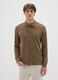 Brown pure cotton polo shirt regular fit_1
