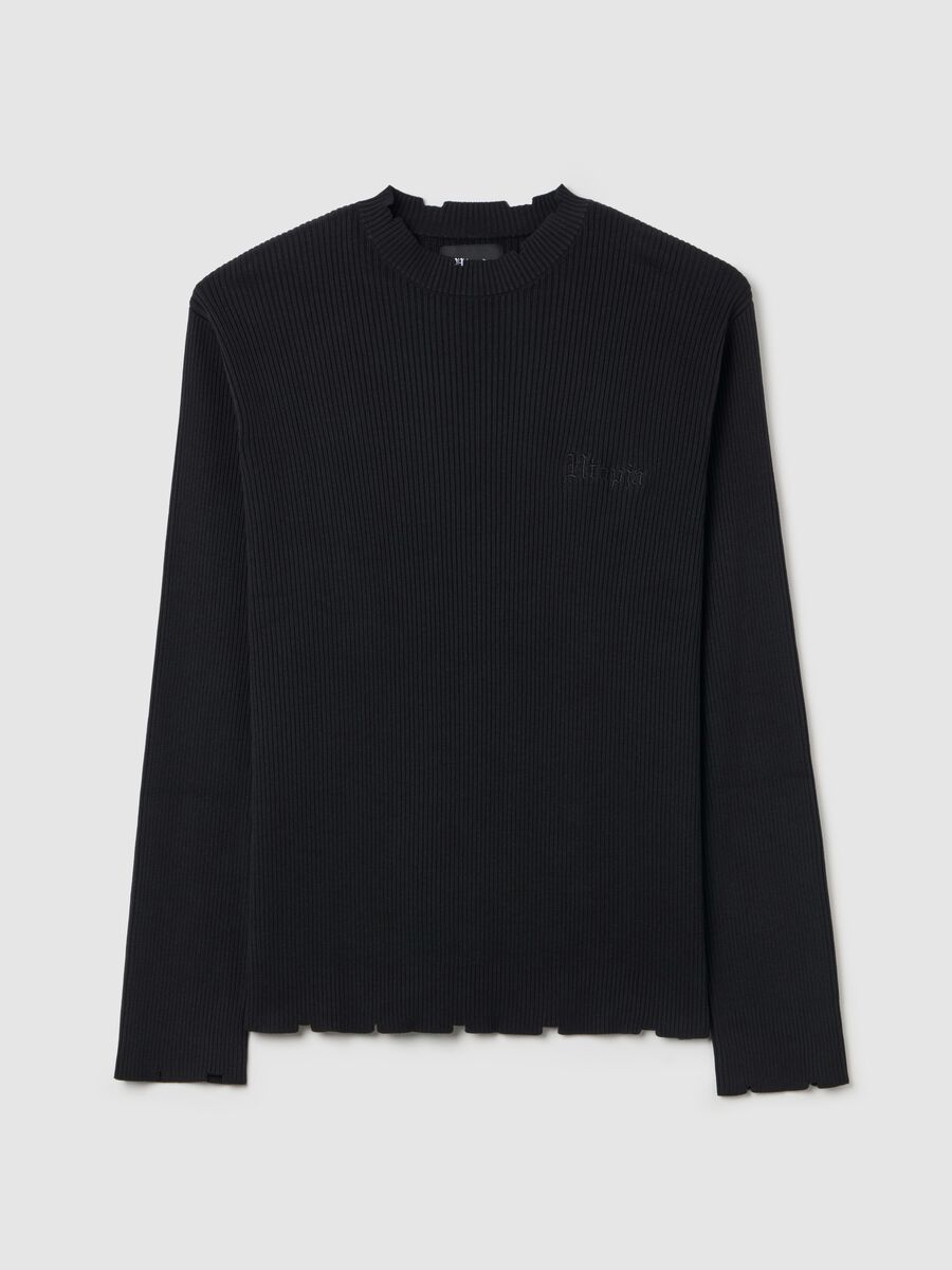 Light Knit Crewneck Black_5