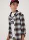 Brown checked pure cotton shirt_0