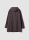 Purple rain jacket with hood, zip and popper fastening, regular fit_1