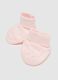 Multicolour baby hat and booties set in pure cotton_1