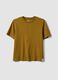 Brown short-sleeve pure cotton T-shirt, regular fit_4