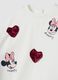 Completo over jogging bianco in cotone organico elasticizzato con stampe Minnie_3