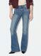 Blue stretch cotton flare jeans_1