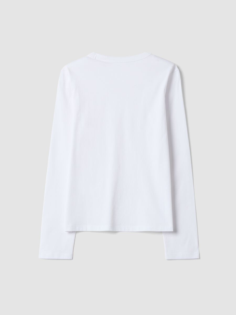 White long-sleeve pure cotton jersey T-shirt, regular fit_6