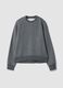 Grey cotton-blend crew-neck sweatshirt with all-over lurex print_0