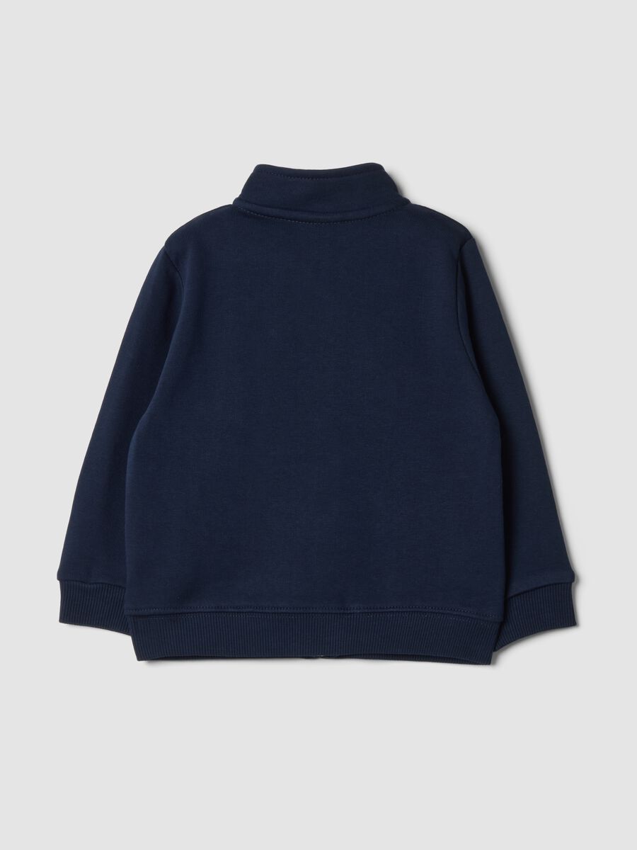 Blue organic cotton crew-neck sweatshirt_1