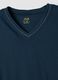Blue pure organic cotton V-neck pyjamas_1