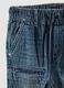 Blue denim joggers in cotton and viscose blend, relaxed fit for boys_2