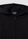Black hooded sweatshirt in pure organic cotton for boys, regular fit_2